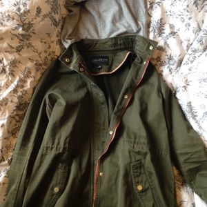 Forever 21 Army Coat w/ Detachable Hood