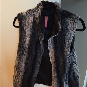 Faux fur vest
