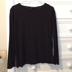 Plain ZARA TRF black long sleeve top