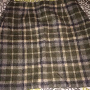 J Crew wool plaid skirt