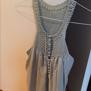BCBG Maxazria 100% silk crochet halter