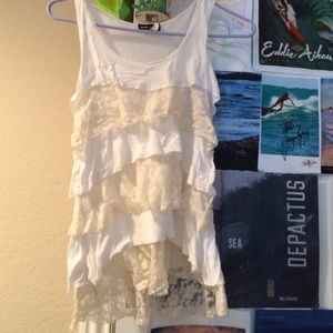 White lace Tank $5 on Merc