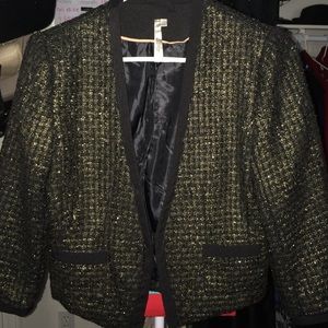 Black and gold blazer.