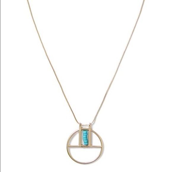 Turquoise Circle pendant necklace