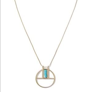 Turquoise Circle pendant necklace