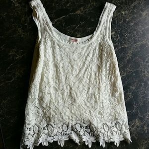 Off white floral Lace Tank top