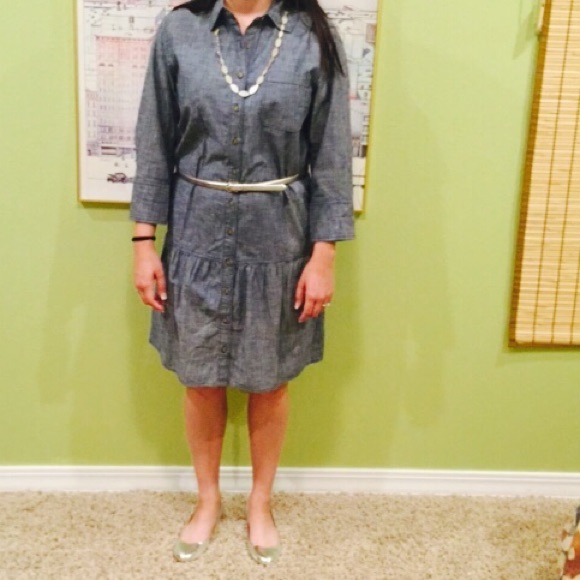 Chambray drop waist tunic