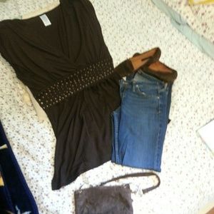 Pretty dark brown tunic style shirt ??????