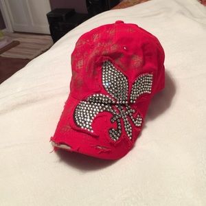 Red Fleur de Lis ball cap!