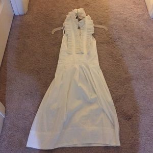 BCBGMaxazria halter top dress. White. Size 04.