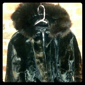 Real fox fur on trim coat