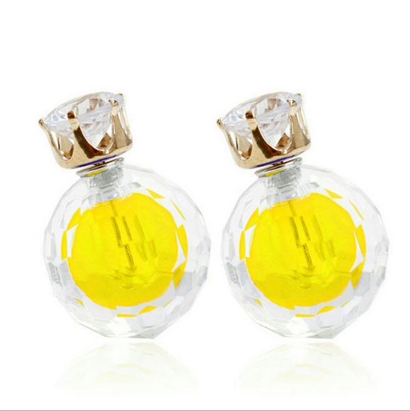 Jewelry - Double Sided Earrings Yellow