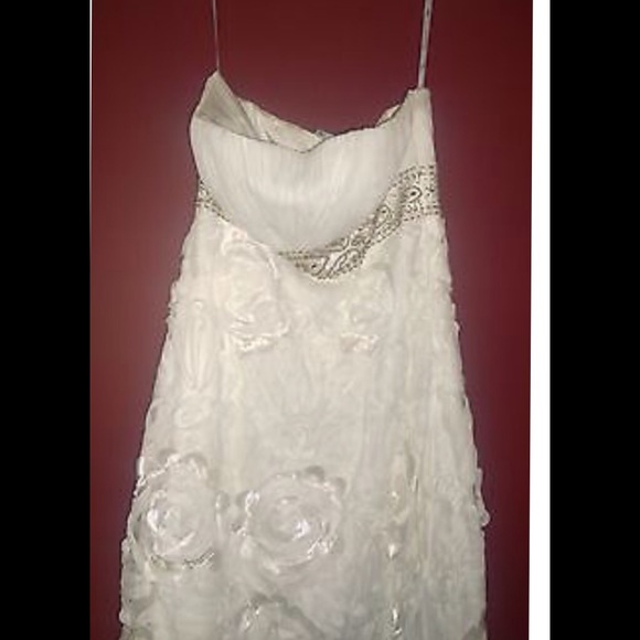 Sue Wong white strapless dress - Picture 3 of 4