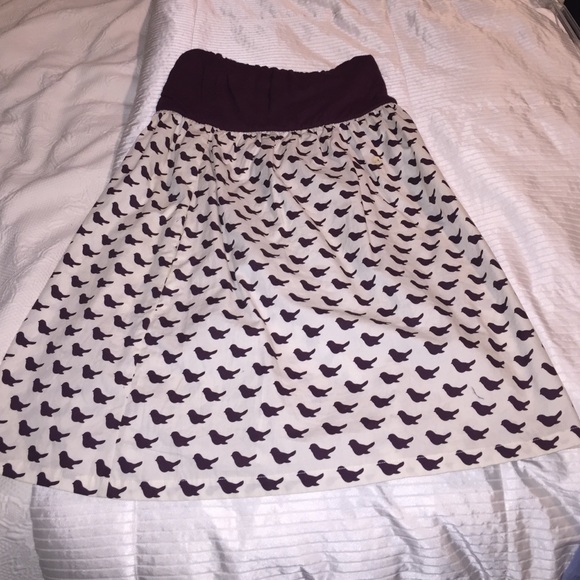 Purple and White Bird Judith March Dress