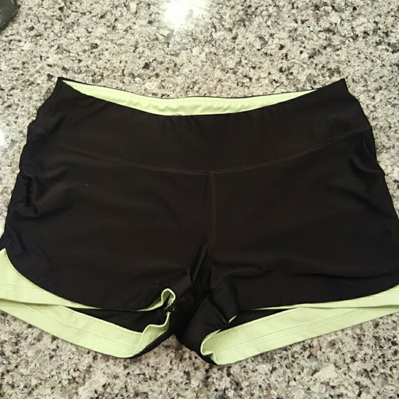 Black and green Avia workout shorts
