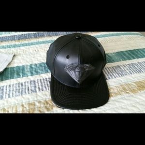**SOLD**Diamond Snap back genuine leather