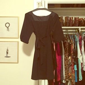LBD - 3/4 length sleeve, shift dress w/ waist tie