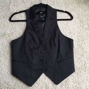 Black women's tuxedo vest
