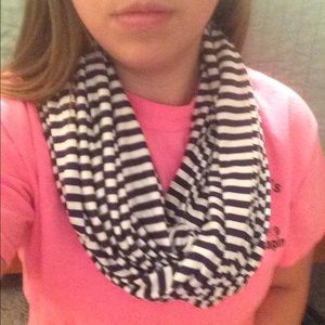 Black & white striped Calvin Klein scarf