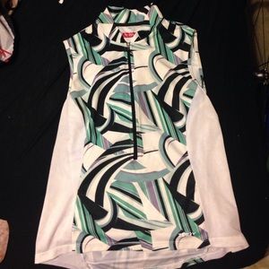 Terry sleeveless bicycling jersey