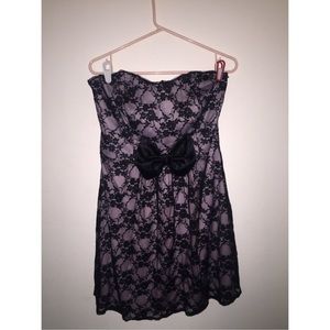~Pink and Black Lace Dress~