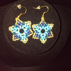 Handmade star shaped earrings