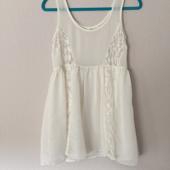 LF sheer white mini MILLAU dress, xs