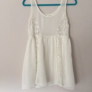 LF sheer white mini MILLAU dress, xs