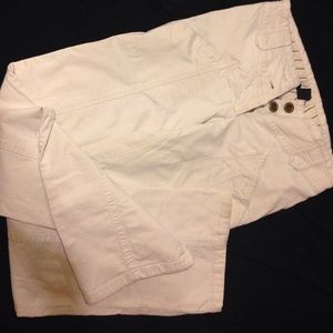 Off-white button up jeans