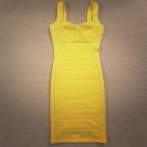 Yellow Bandage Dress (new without Tags)