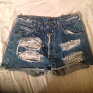 Vintage High Waisted Levi Shorts