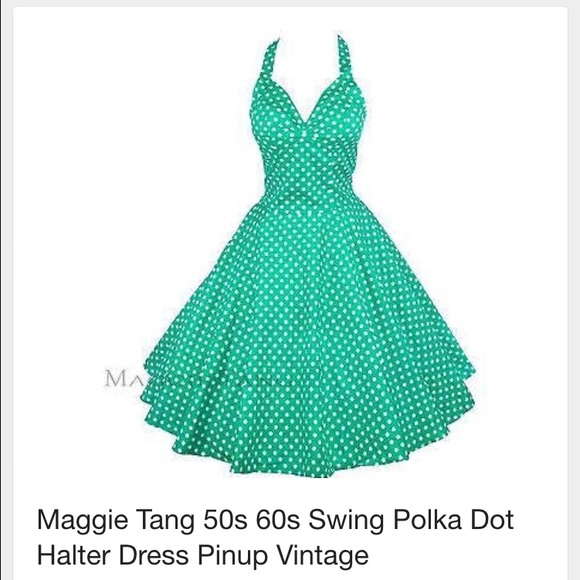 Maggie tang Dresses & Skirts - 1950s style green halter dress