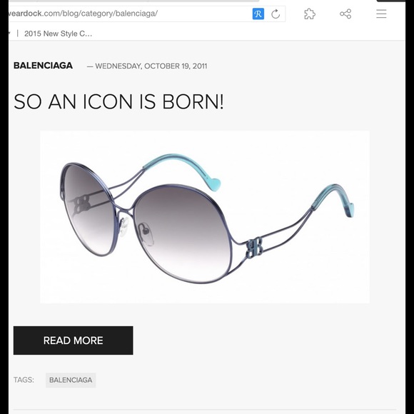 Balenciaga Accessories - Iconic LUXURY Balenciaga oversized blue sunglasses