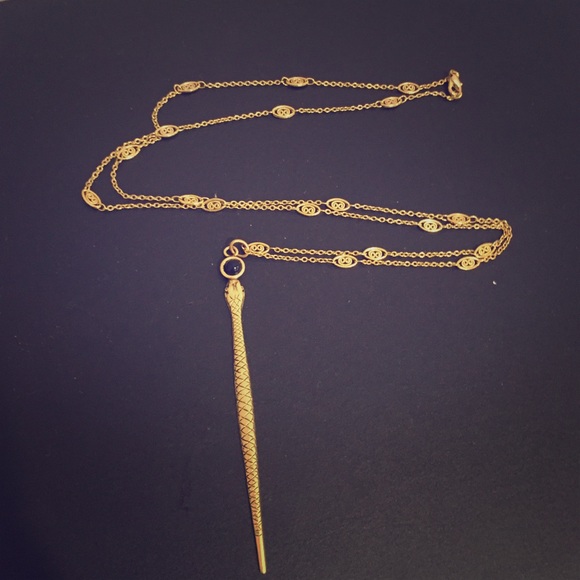 Cool long snake necklace