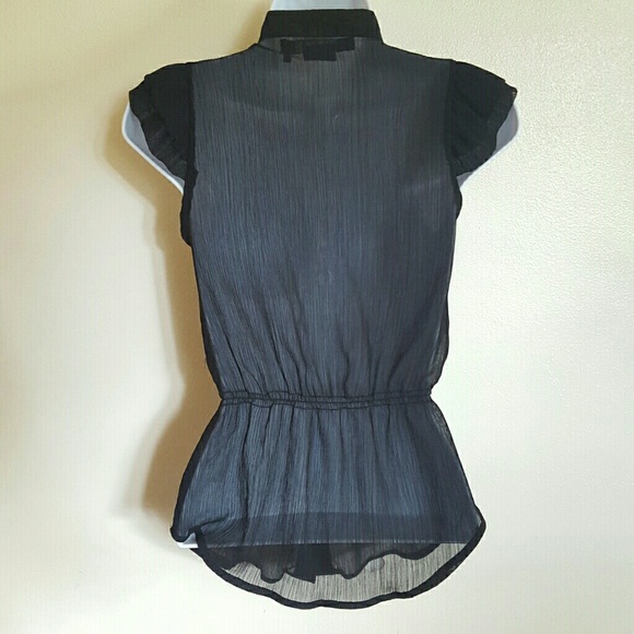 Miley Cyrus Max Azria Sheer Ruffled Blouse - Picture 4 of 4