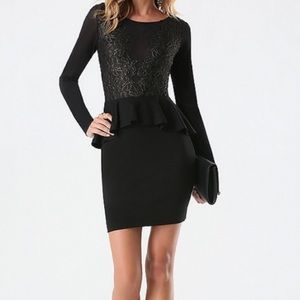 bebe Peplum Party Dress