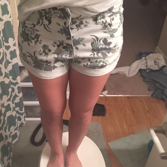 Floral Denim Shorts