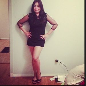 Mini dress with lace💃💃💃