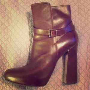 Barbara Bui Burgundy Ankled Boots