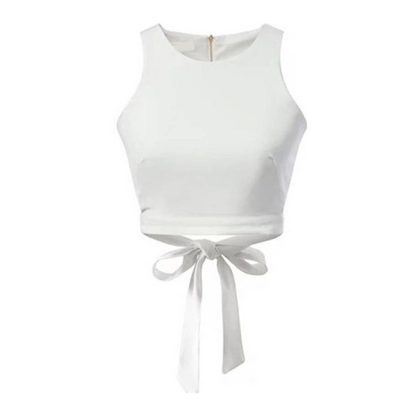 NWT White Wrap Top - Picture 1 of 1