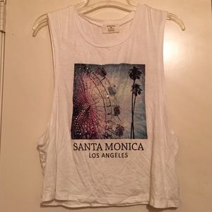 Peaches & Cream LA Graphic Tank w Sparkles L