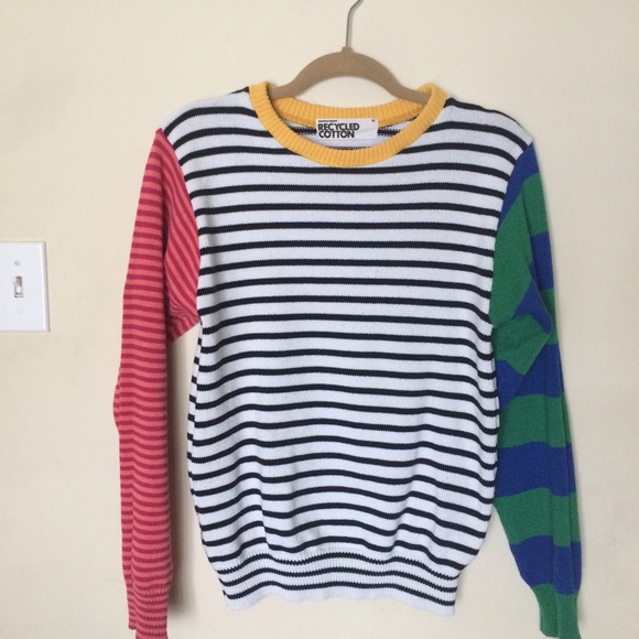 American Apparel Sweaters - American Apparel Recycled Mixed Stripe Pullover