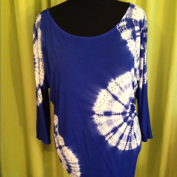 INC Tie Dye & Rhinestone top