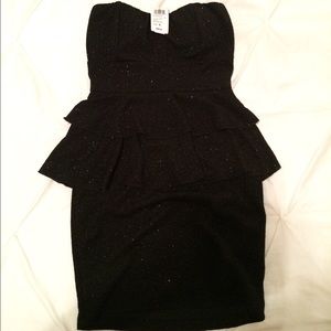Black peplum dress