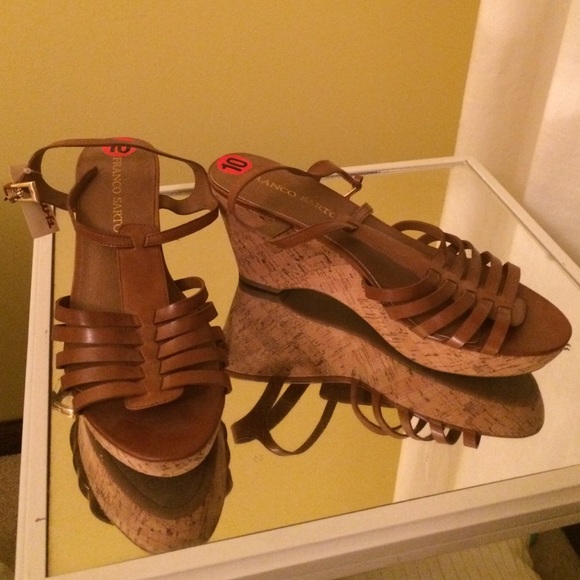 NEW Franco Sarto Brown Wedge Sandals ☺️💜