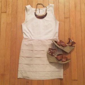 Loft Pleated Silk Skirt