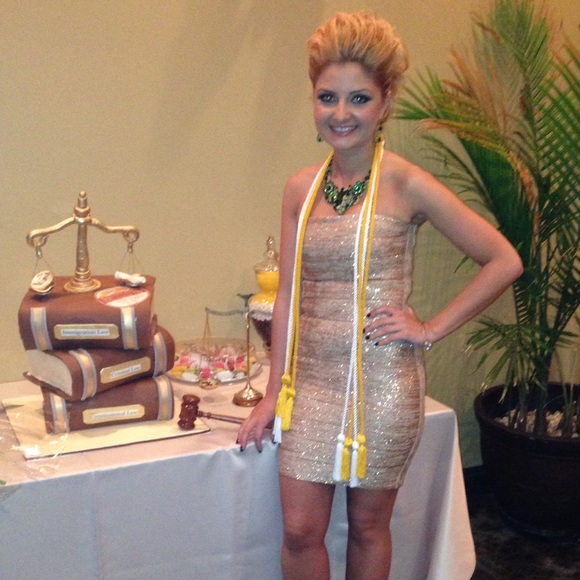 Haute Hippie Dresses & Skirts - Haute Hippie Gold Bandage Dress!