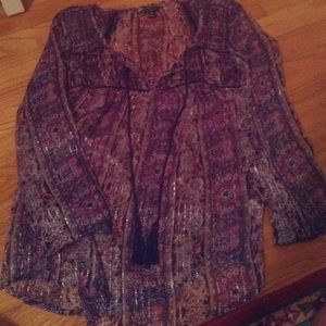 Light floral American eagle top