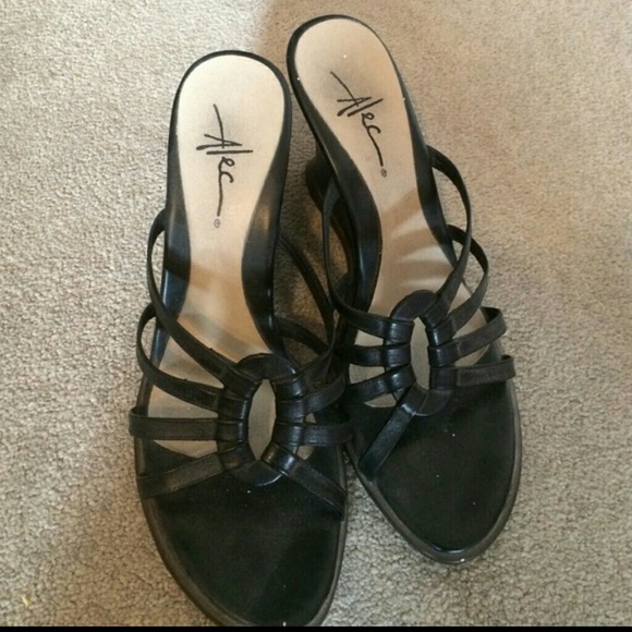 Alec leather wedge sandals - Picture 1 of 3