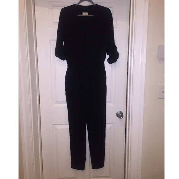 Black Henley Jumpsuit